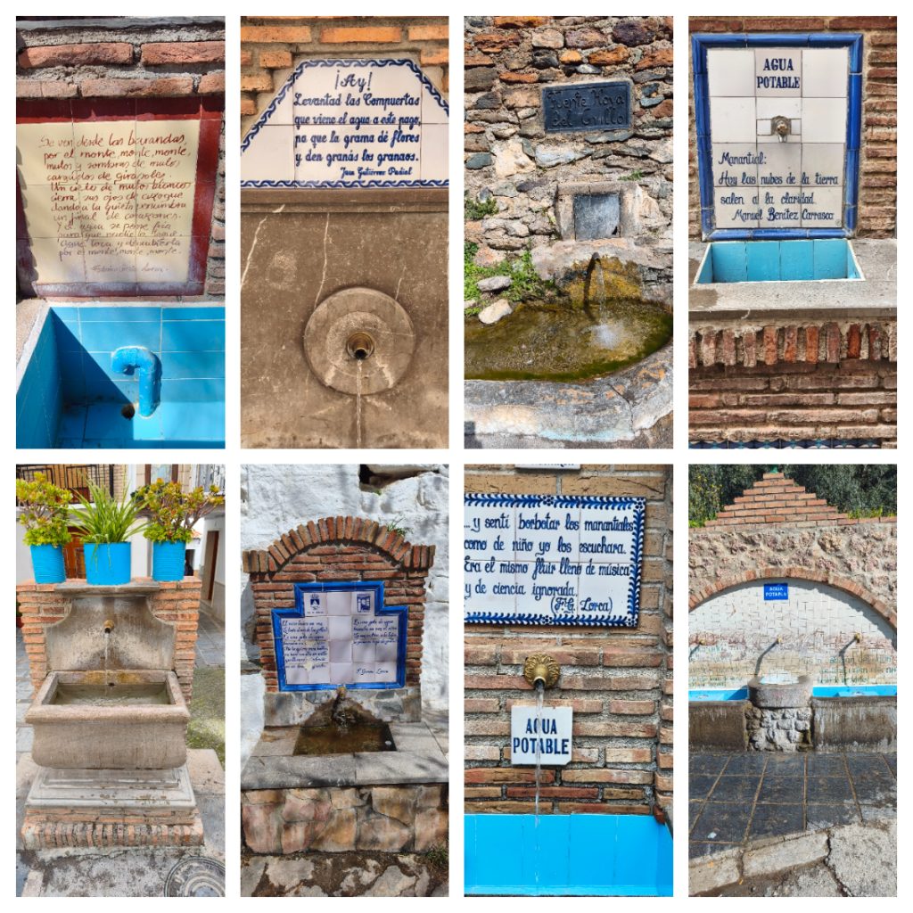 Recorrido por los pilares de agua potable en el casco histórico de Lanjarón Alpujarra Granadina